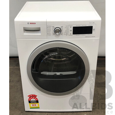 Bosch Series 8 9kg Heat Pump Self Cleaning Condenser Front Loader Tumble Dryer