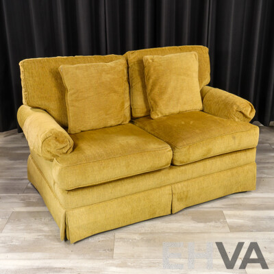 Pair of Drexel Heritage Fabric Two and Three Seater Lounges