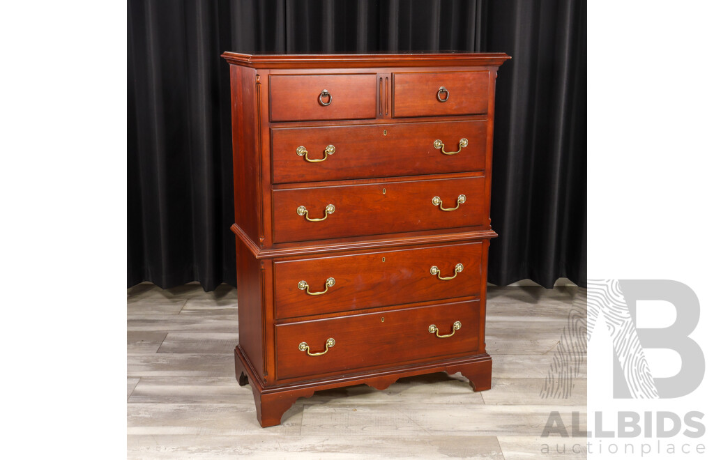 Georgian Style Chest on Chest by Drexel Furniture