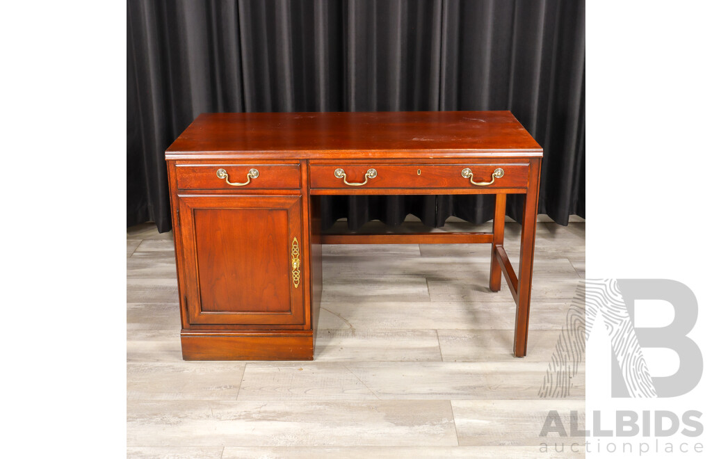 Drexel Single Pedestal Desk with Two Drawers