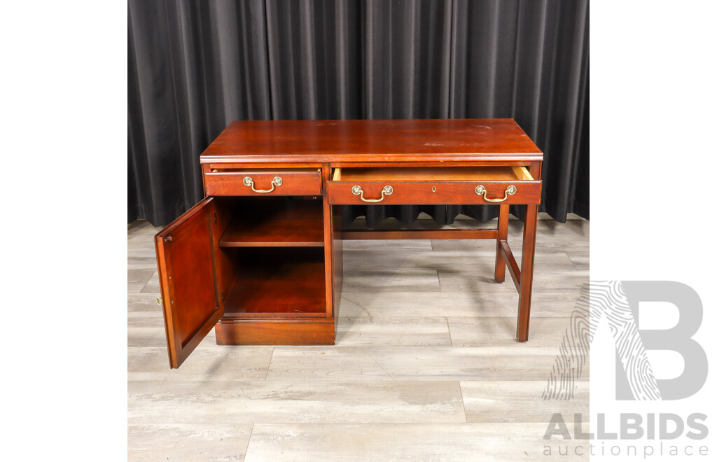 Drexel Single Pedestal Desk with Two Drawers
