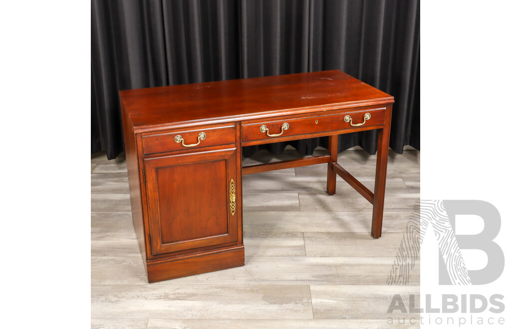 Drexel Single Pedestal Desk with Two Drawers