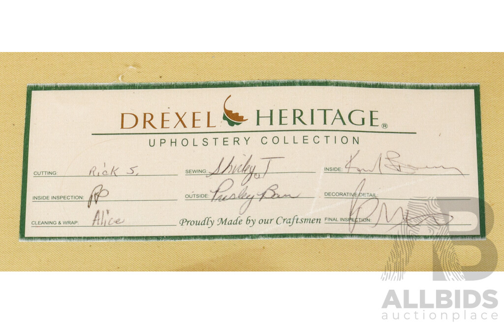 Pair of Drexel Heritage Two and a Half Seater Lounges