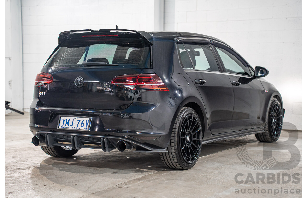 8/2016 Volkswagen Golf GTi AU MY16 5d Hatchback Deep Black Pearl Turbo 2.0L