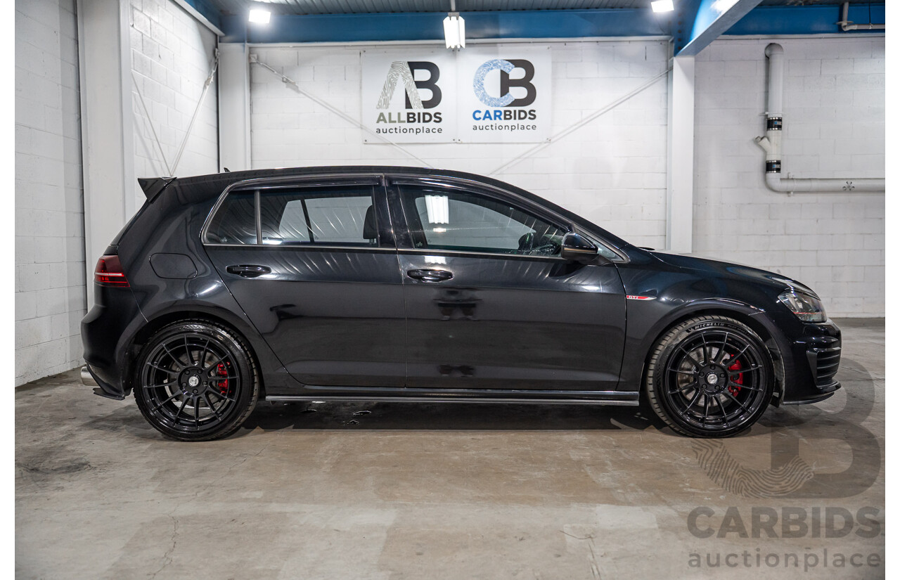 8/2016 Volkswagen Golf GTi AU MY16 5d Hatchback Deep Black Pearl Turbo 2.0L