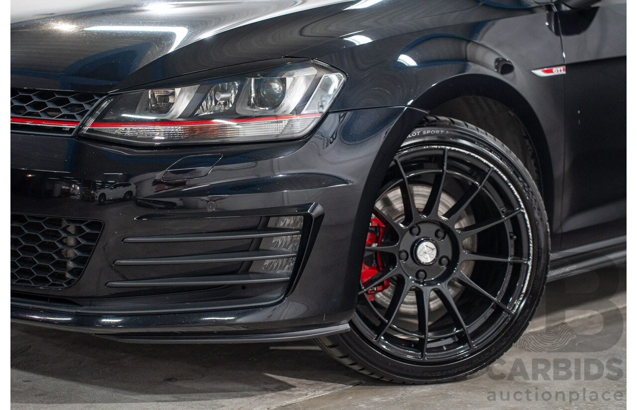 8/2016 Volkswagen Golf GTi AU MY16 5d Hatchback Deep Black Pearl Turbo 2.0L