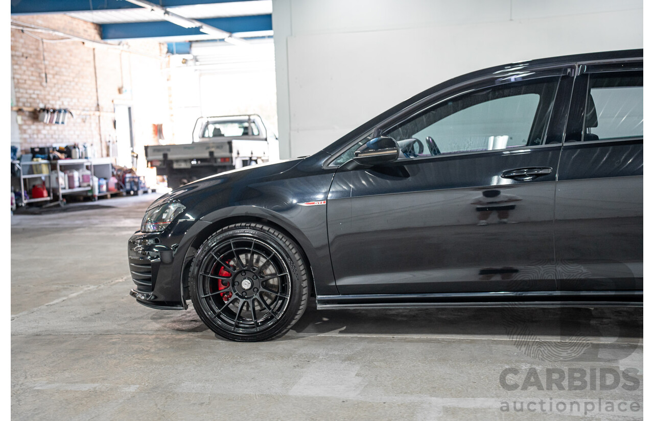 8/2016 Volkswagen Golf GTi AU MY16 5d Hatchback Deep Black Pearl Turbo 2.0L