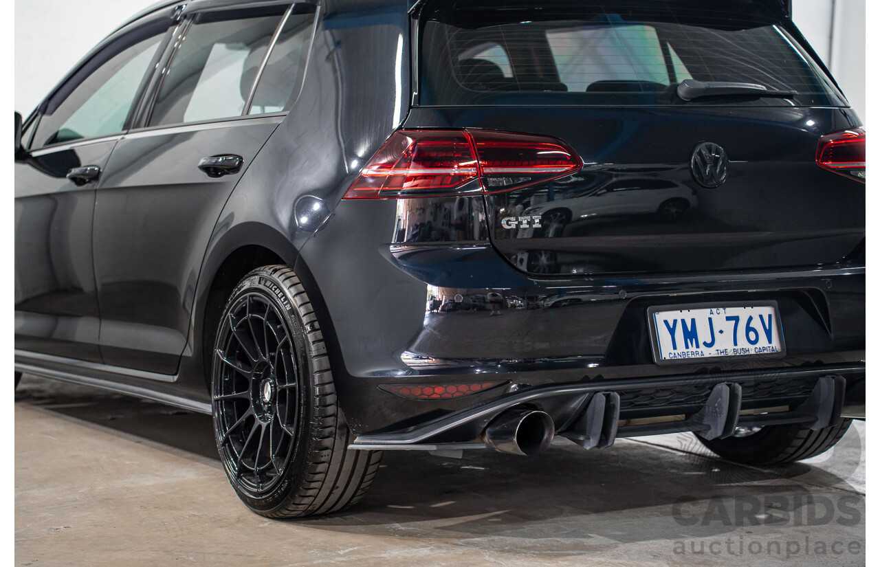 8/2016 Volkswagen Golf GTi AU MY16 5d Hatchback Deep Black Pearl Turbo 2.0L