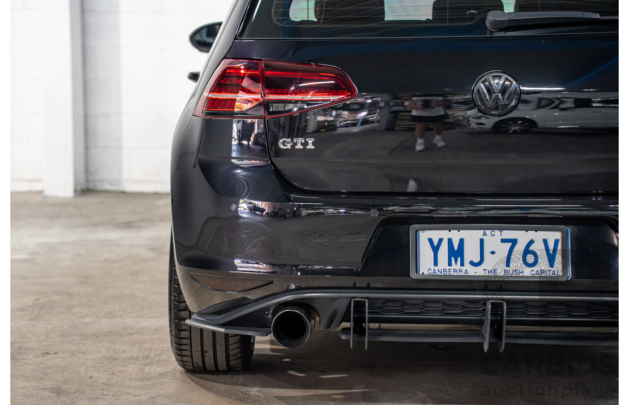 8/2016 Volkswagen Golf GTi AU MY16 5d Hatchback Deep Black Pearl Turbo 2.0L