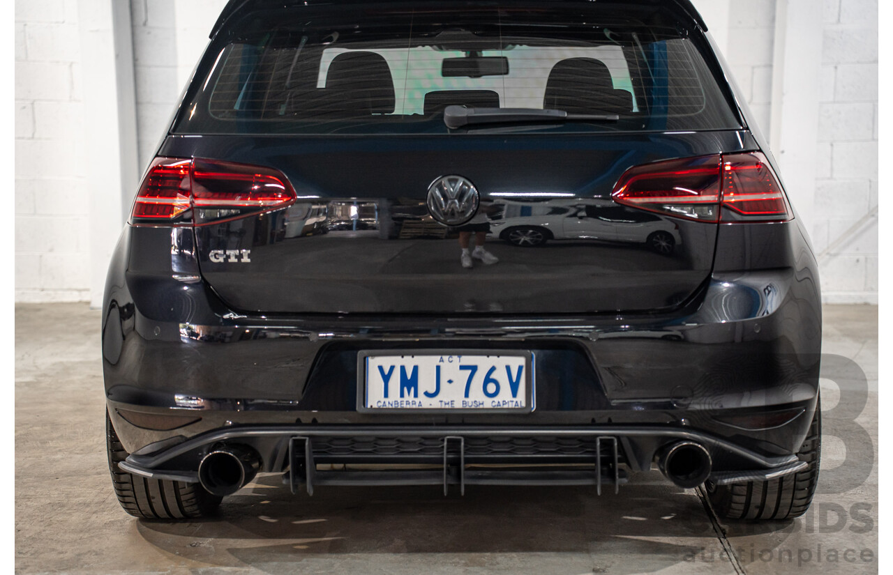 8/2016 Volkswagen Golf GTi AU MY16 5d Hatchback Deep Black Pearl Turbo 2.0L
