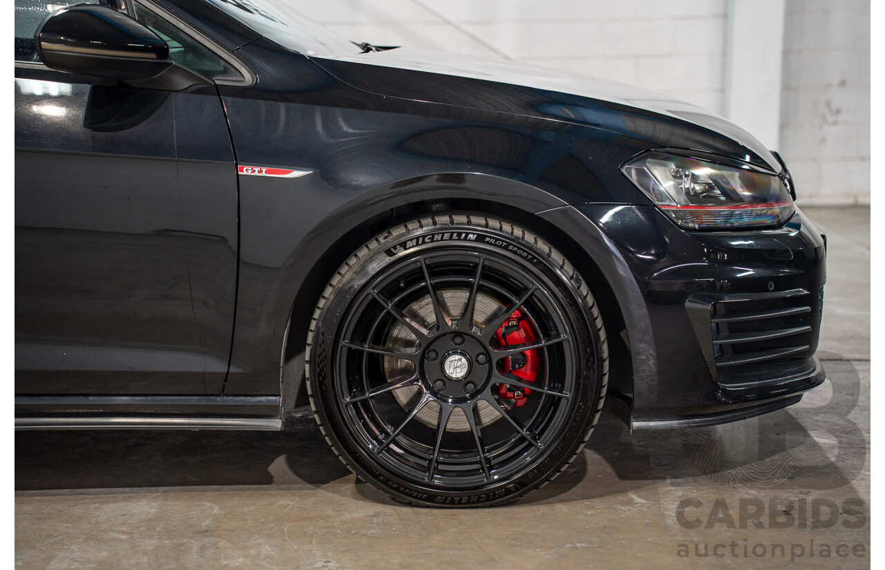 8/2016 Volkswagen Golf GTi AU MY16 5d Hatchback Deep Black Pearl Turbo 2.0L