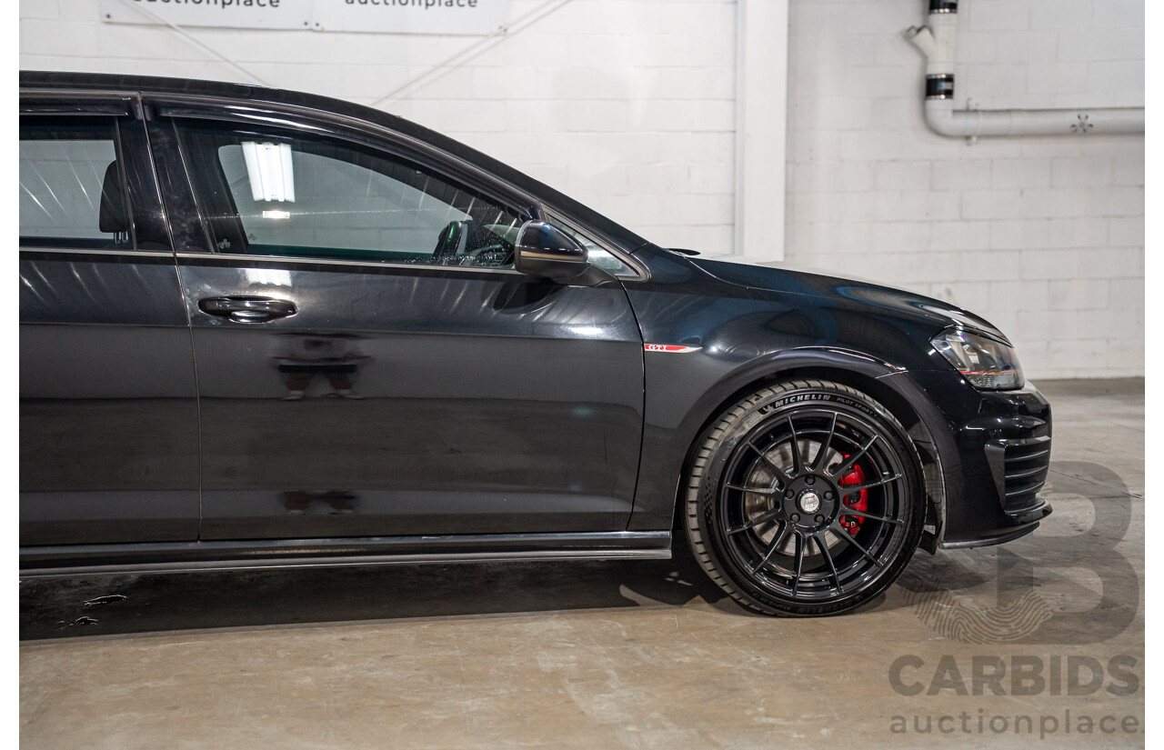 8/2016 Volkswagen Golf GTi AU MY16 5d Hatchback Deep Black Pearl Turbo 2.0L