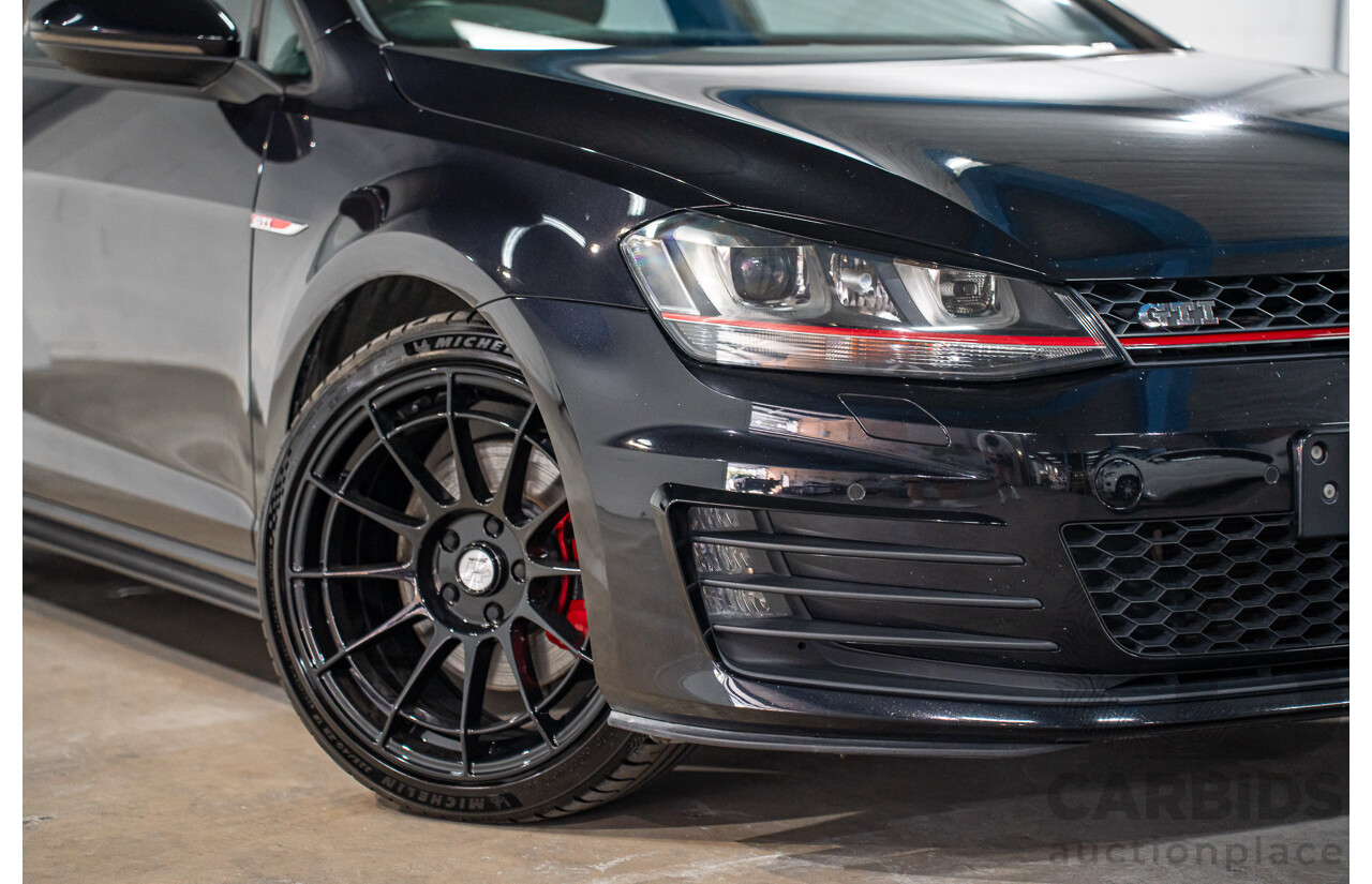8/2016 Volkswagen Golf GTi AU MY16 5d Hatchback Deep Black Pearl Turbo 2.0L