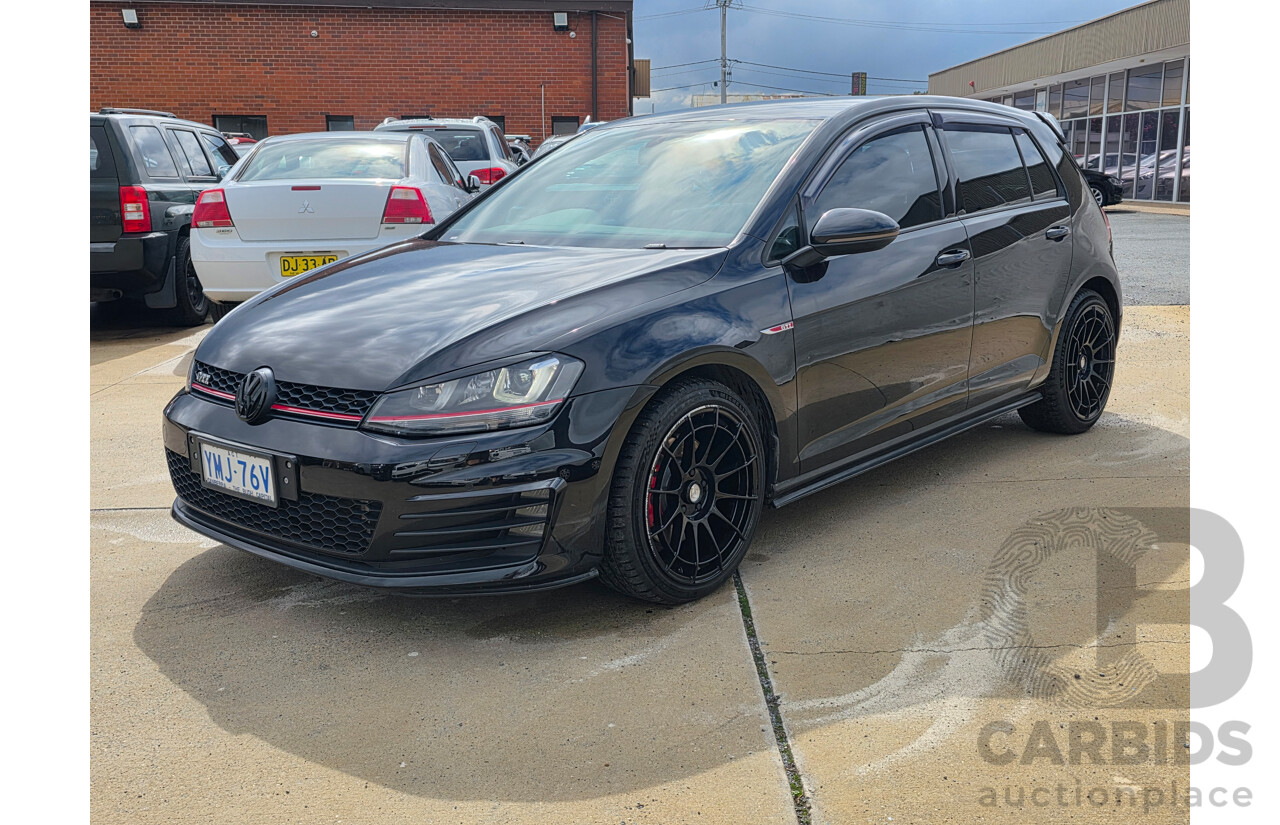 8/2016 Volkswagen Golf GTi AU MY16 5D Hatchback Deep Black Pearlescent Turbo 2.0L