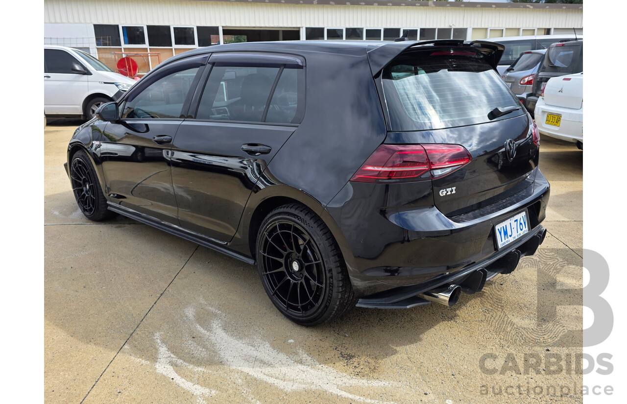 8/2016 Volkswagen Golf GTi AU MY16 5D Hatchback Deep Black Pearlescent Turbo 2.0L