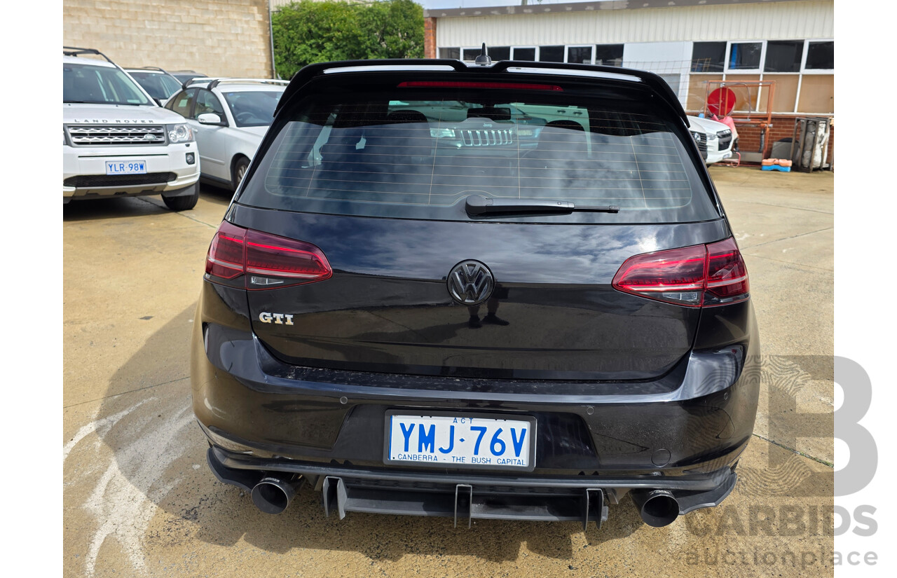 8/2016 Volkswagen Golf GTi AU MY16 5D Hatchback Deep Black Pearlescent Turbo 2.0L