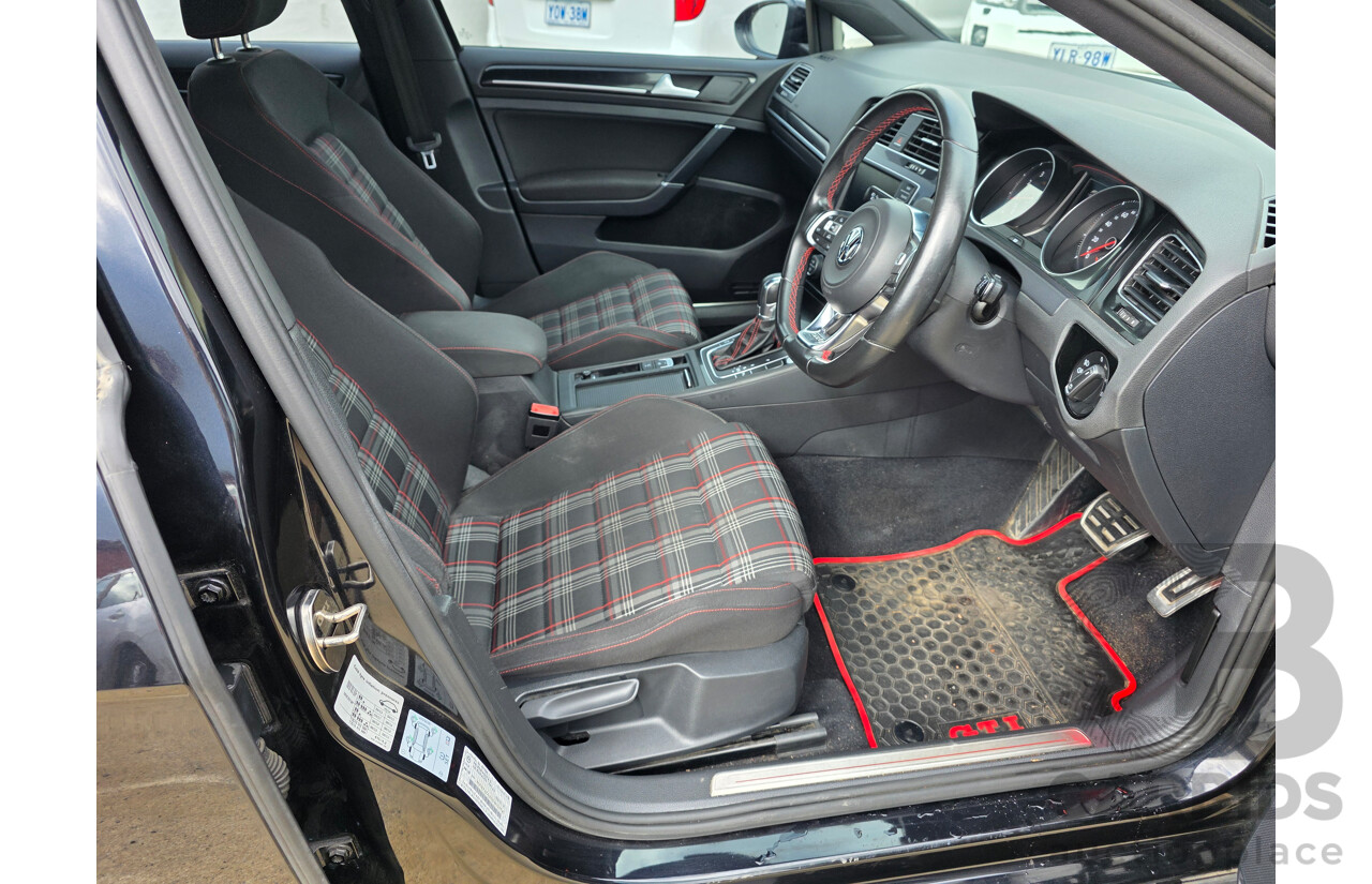 8/2016 Volkswagen Golf GTi AU MY16 5D Hatchback Deep Black Pearlescent Turbo 2.0L