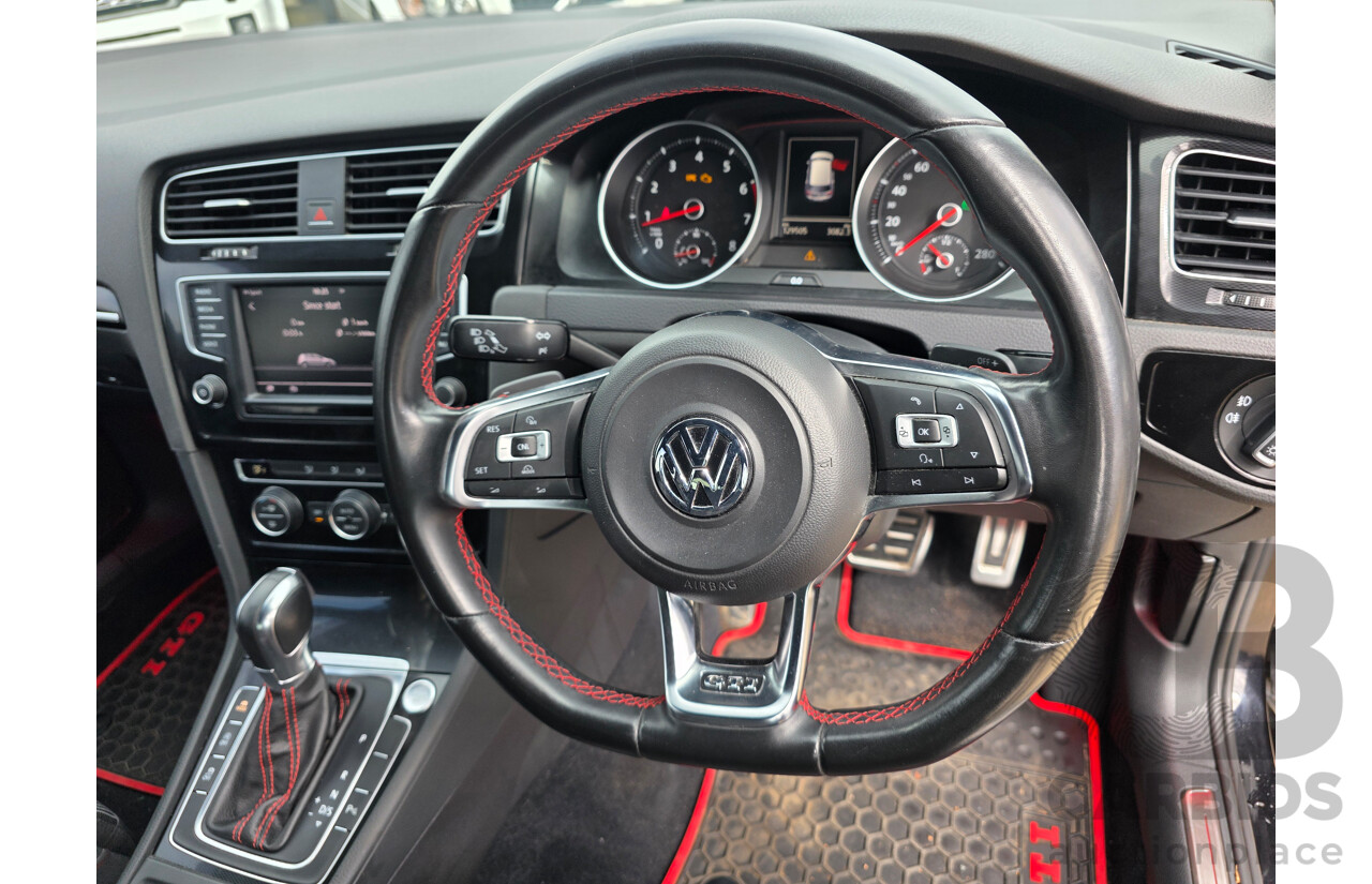 8/2016 Volkswagen Golf GTi AU MY16 5D Hatchback Deep Black Pearlescent Turbo 2.0L