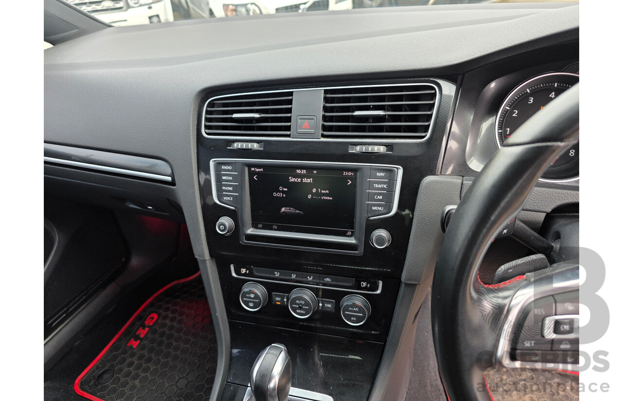 8/2016 Volkswagen Golf GTi AU MY16 5D Hatchback Deep Black Pearlescent Turbo 2.0L