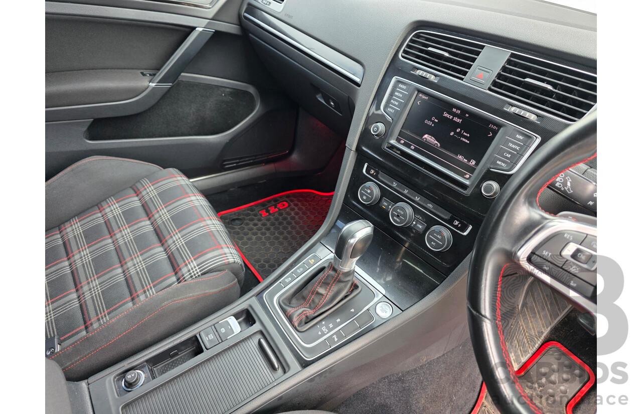 8/2016 Volkswagen Golf GTi AU MY16 5D Hatchback Deep Black Pearlescent Turbo 2.0L