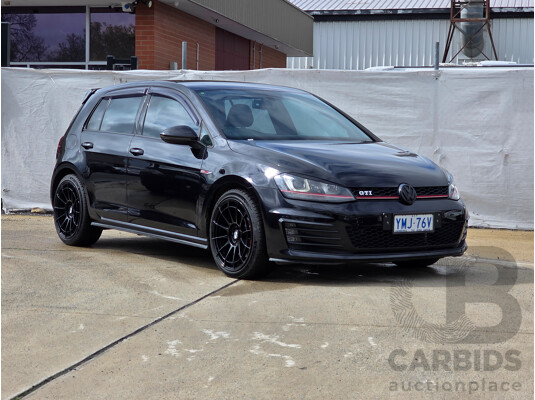 8/2016 Volkswagen Golf GTi AU MY16 5D Hatchback Deep Black Pearlescent Turbo 2.0L