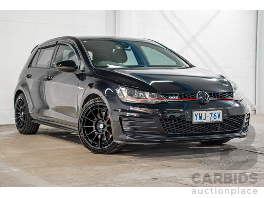8/2016 Volkswagen Golf GTi AU MY16 5d Hatchback Deep Black Pearl Turbo 2.0L