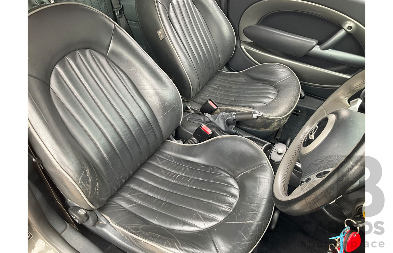 6/2006 Mini Cooper Park Lane R50 2d Hatchback Royal Grey Metallic/Silver Roof 1.6L