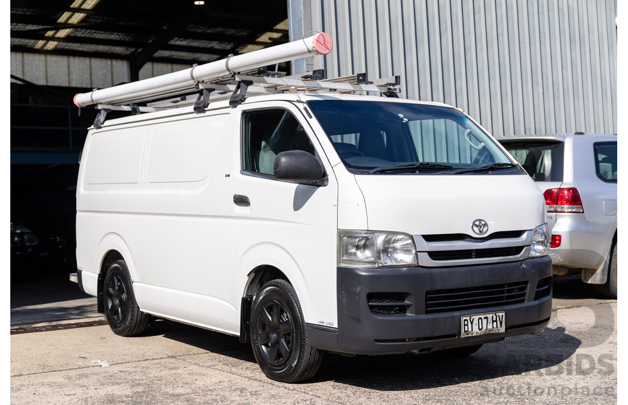 9/2008 Toyota Hiace LWB KDH201R MY07 Upgrade 4d Van Iceberg White Turbo Diesel 3.0L
