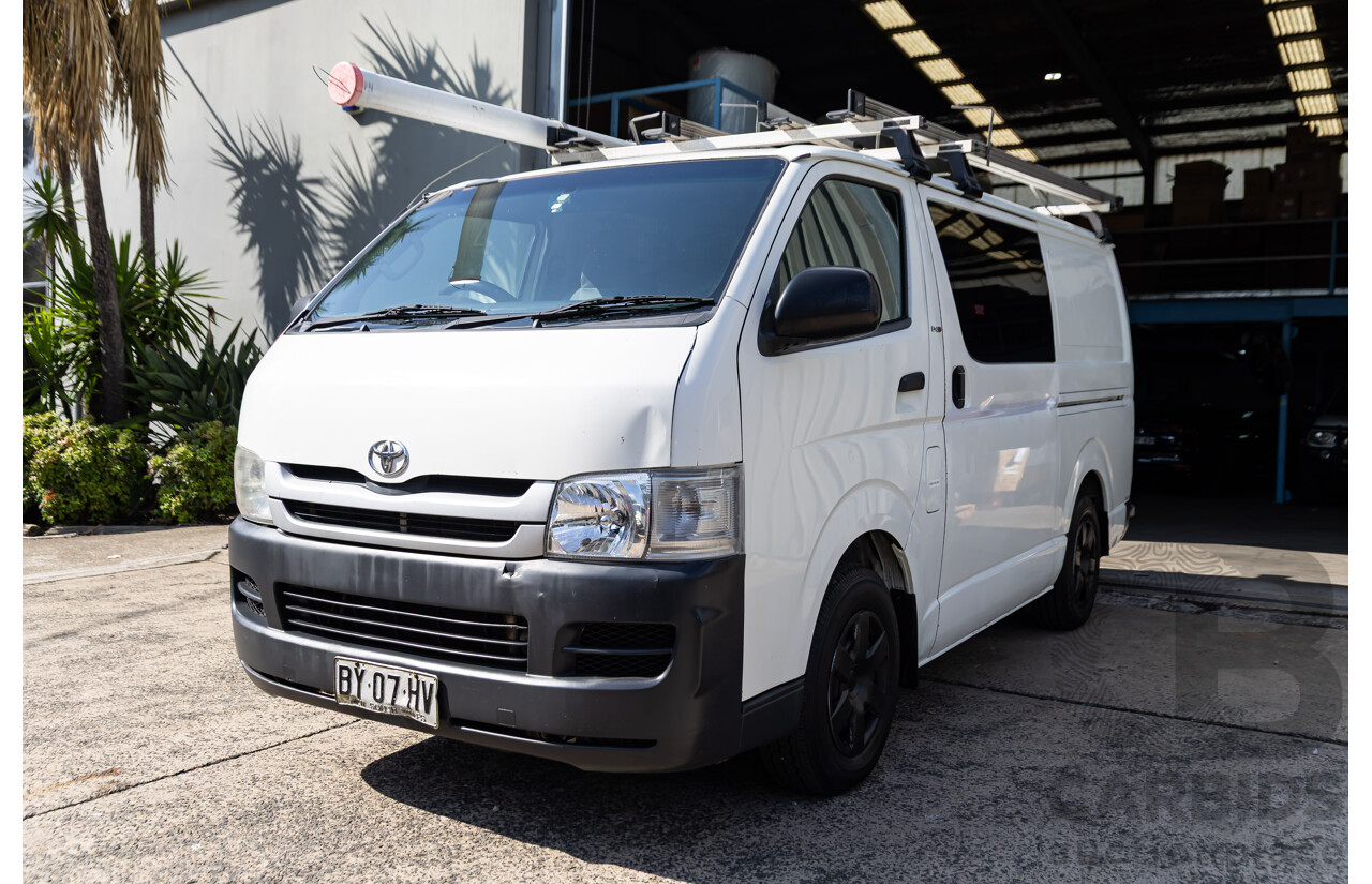 9/2008 Toyota Hiace LWB KDH201R MY07 Upgrade 4d Van Iceberg White Turbo Diesel 3.0L