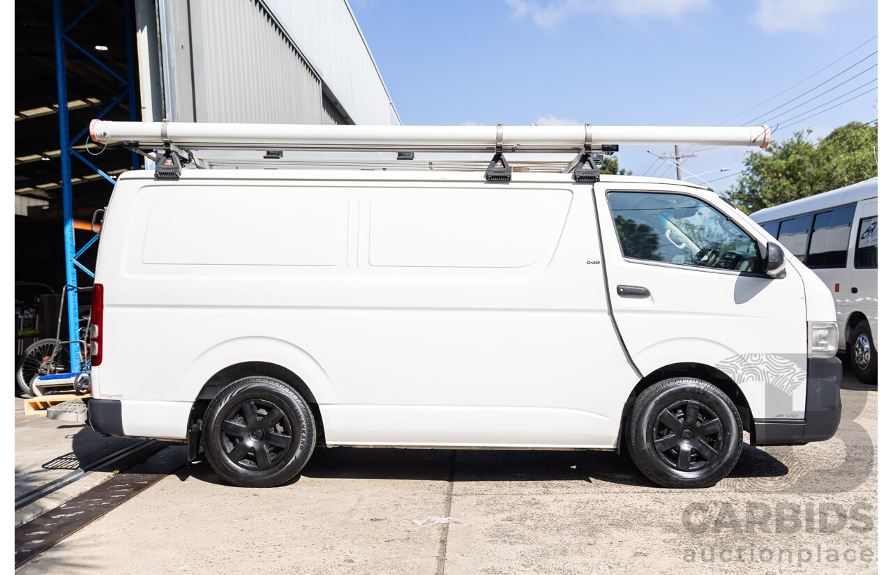 9/2008 Toyota Hiace LWB KDH201R MY07 Upgrade 4d Van Iceberg White Turbo Diesel 3.0L