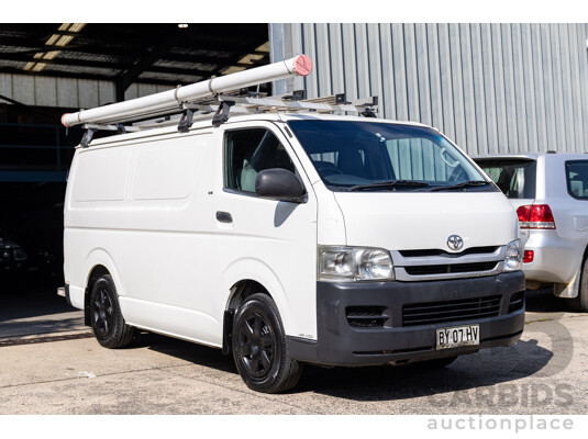 9/2008 Toyota Hiace LWB KDH201R MY07 Upgrade 4d Van Iceberg White Turbo Diesel 3.0L