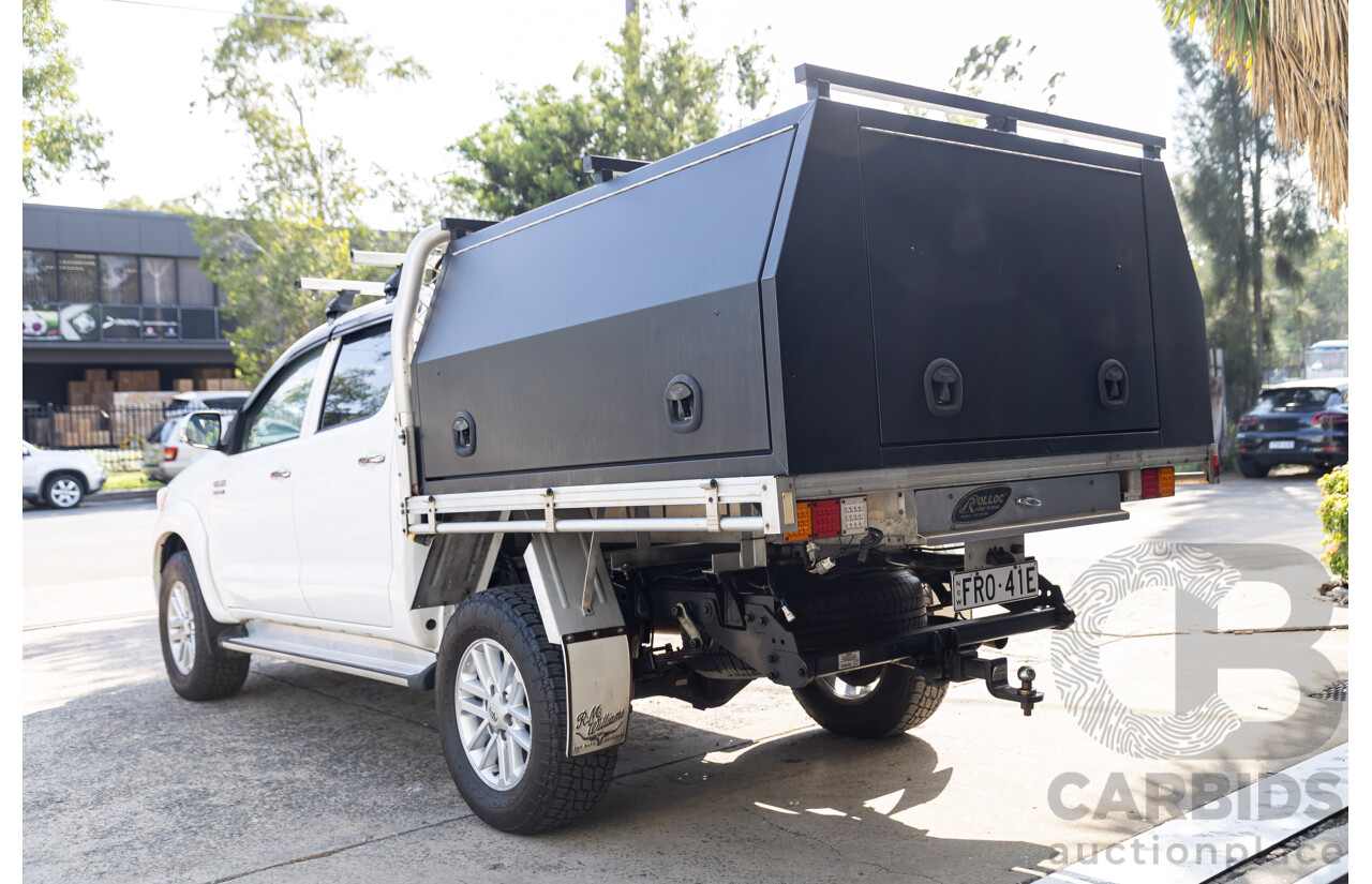 7/2014 Toyota Hilux SR5 (4x4) KUN26R MY14 Dual Cab P/Up Cool White Turbo Diesel 3.0L