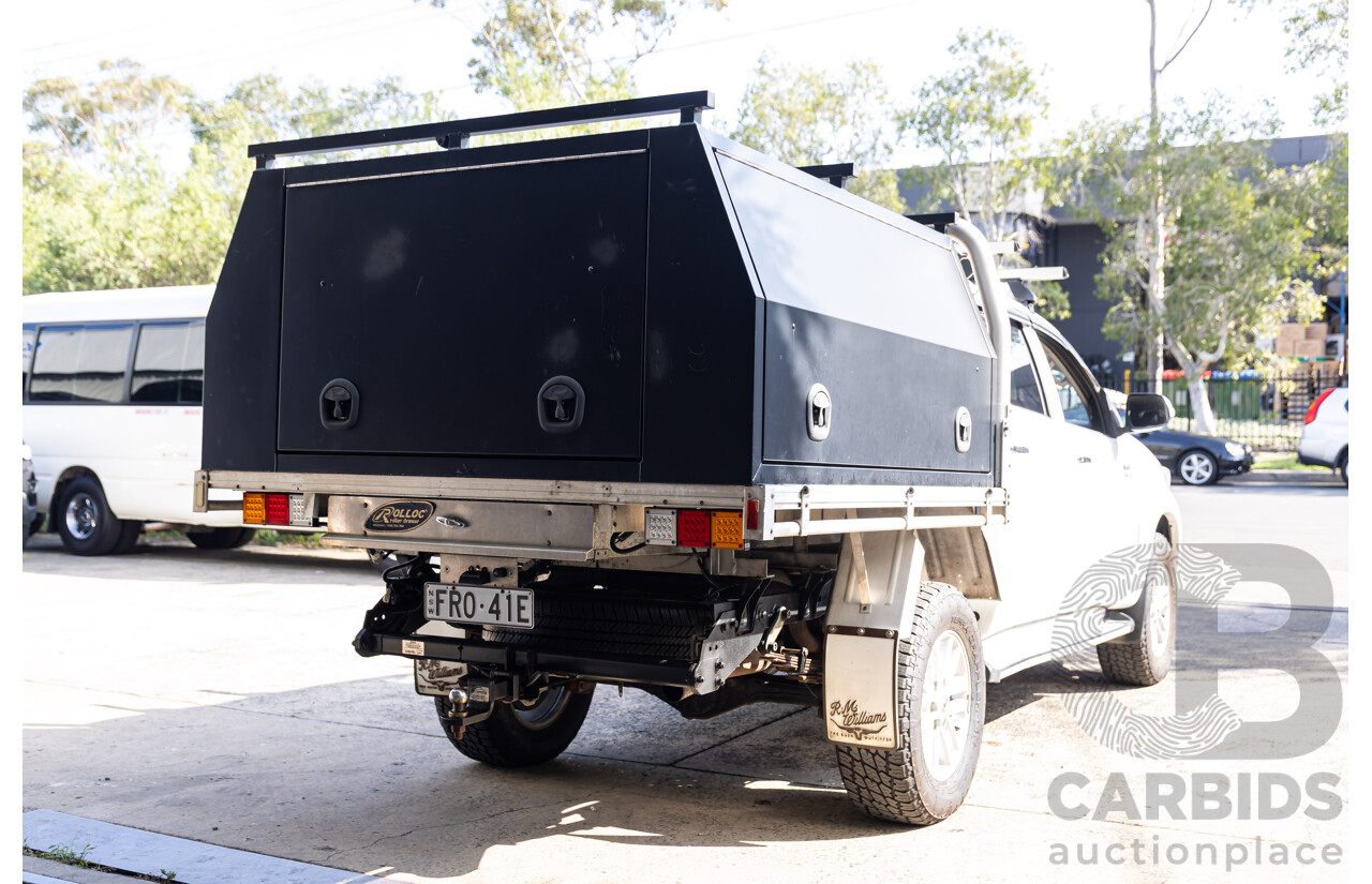7/2014 Toyota Hilux SR5 (4x4) KUN26R MY14 Dual Cab P/Up Cool White Turbo Diesel 3.0L
