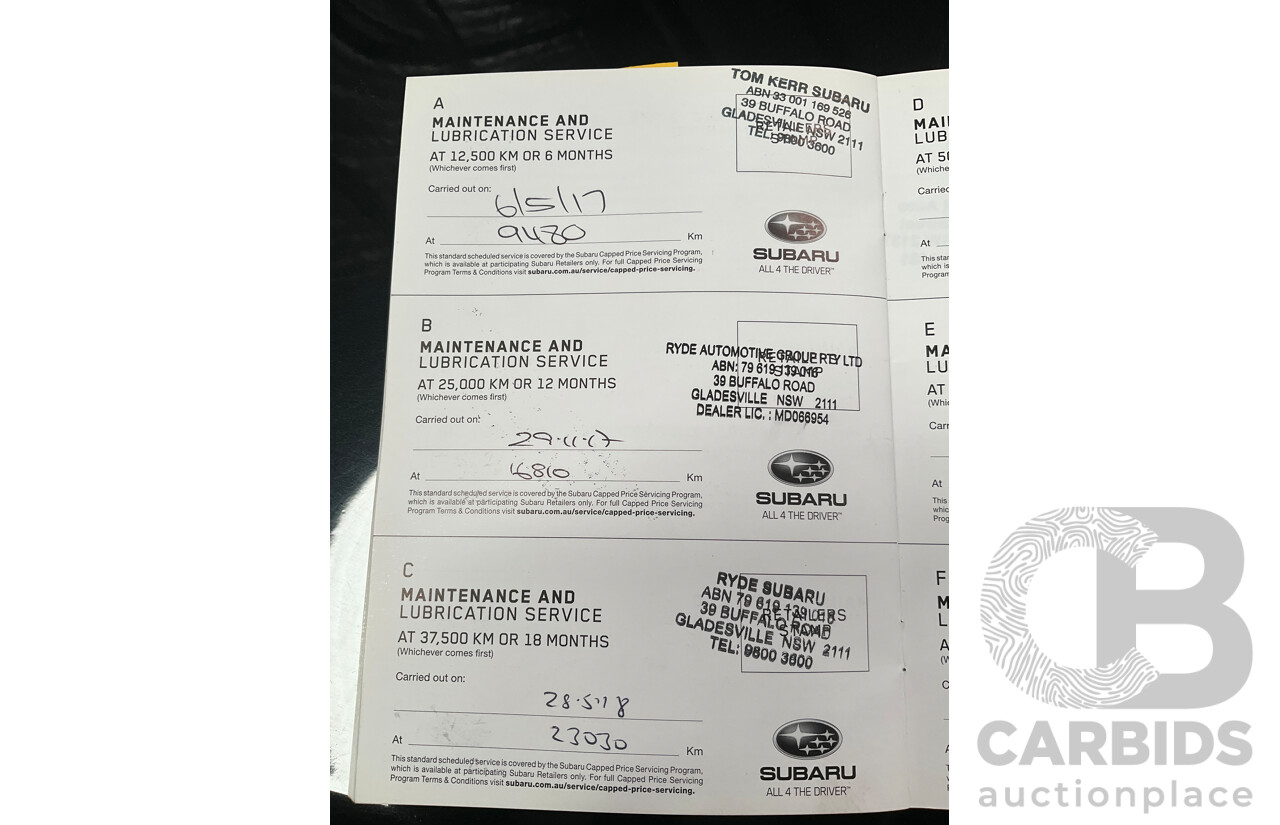 04/2016 Subaru Forester STi tS Special Edition (AWD) MY16 4d Wagon Crystal Black Silica Turbo 2.0L