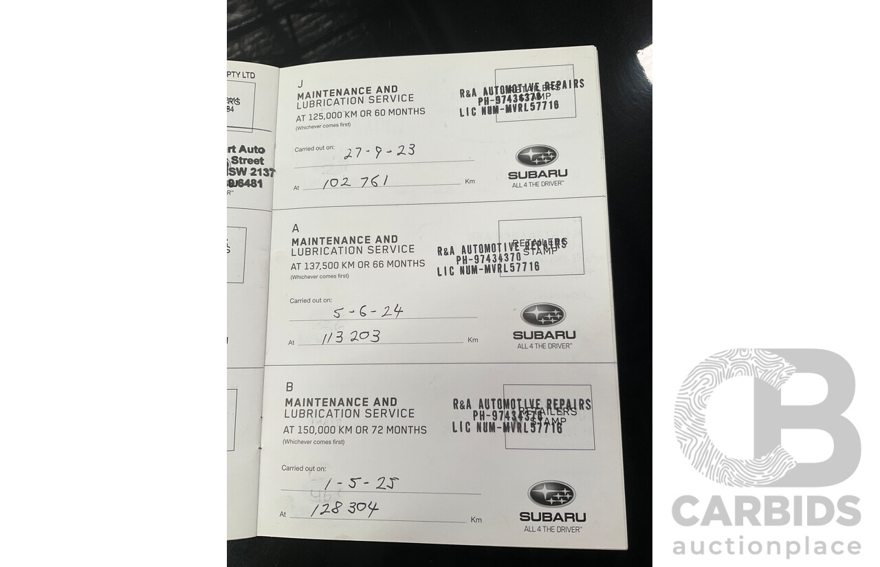 04/2016 Subaru Forester STi tS Special Edition (AWD) MY16 4d Wagon Crystal Black Silica Turbo 2.0L