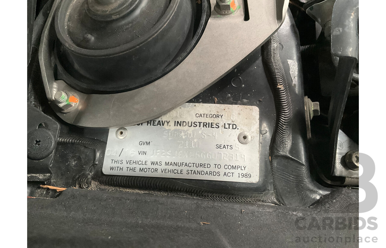 04/2016 Subaru Forester STi tS Special Edition (AWD) MY16 4d Wagon Crystal Black Silica Turbo 2.0L