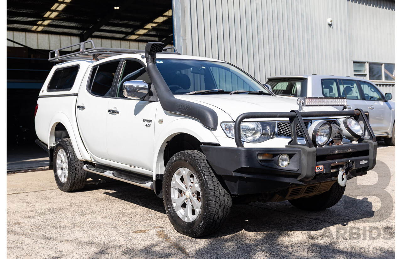 1/2011 Mitsubishi Triton GLX-R (4x4) MN MY11 Double Cab Utility Cool White Turbo Diesel 2.5L