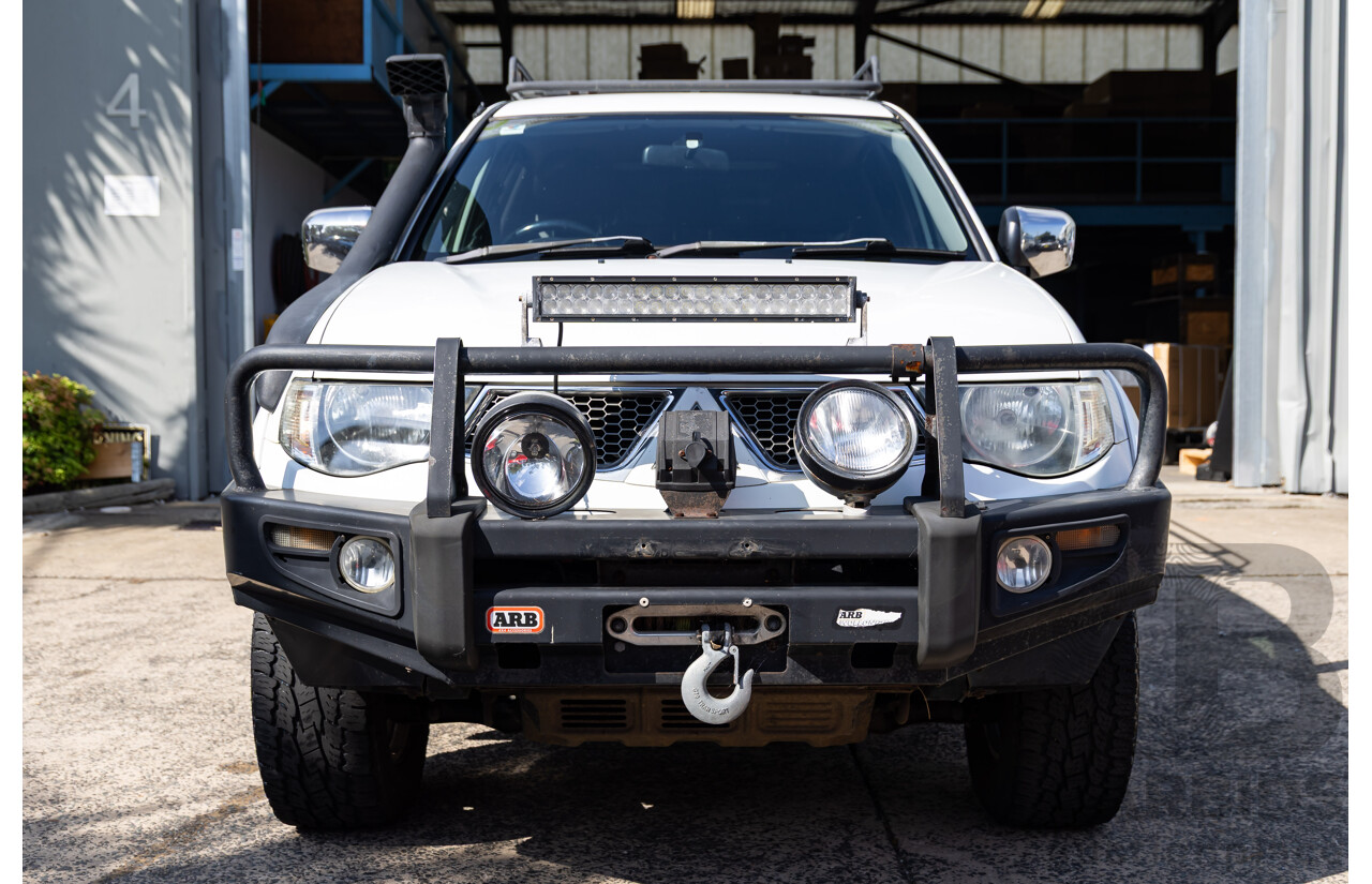 1/2011 Mitsubishi Triton GLX-R (4x4) MN MY11 Double Cab Utility Cool White Turbo Diesel 2.5L