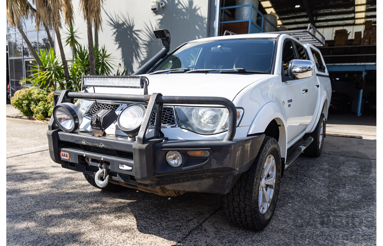 1/2011 Mitsubishi Triton GLX-R (4x4) MN MY11 Double Cab Utility Cool White Turbo Diesel 2.5L