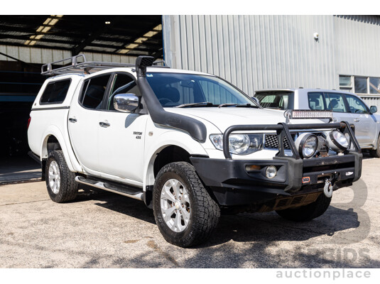 1/2011 Mitsubishi Triton GLX-R (4x4) MN MY11 Double Cab Utility Cool White Turbo Diesel 2.5L
