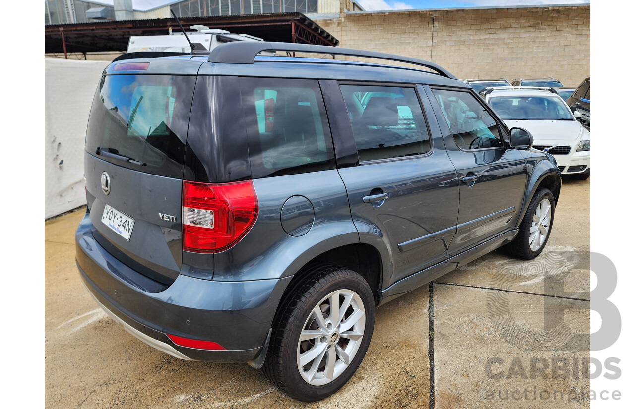7/2016 Skoda Yeti 81 TSI Active (4x2) 5L MY16 4d Wagon Grey 1.2L
