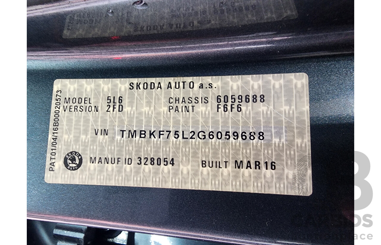 7/2016 Skoda Yeti 81 TSI Active (4x2) 5L MY16 4d Wagon Grey 1.2L