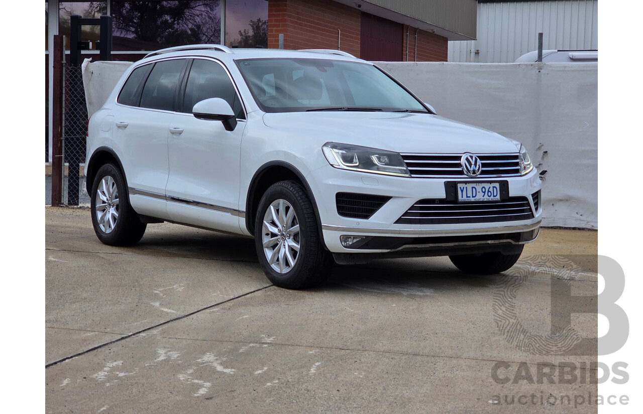 03/2016 Volkswagen Touareg 150 TDI (AWD) 7P MY16 4D Wagon White 3.0L