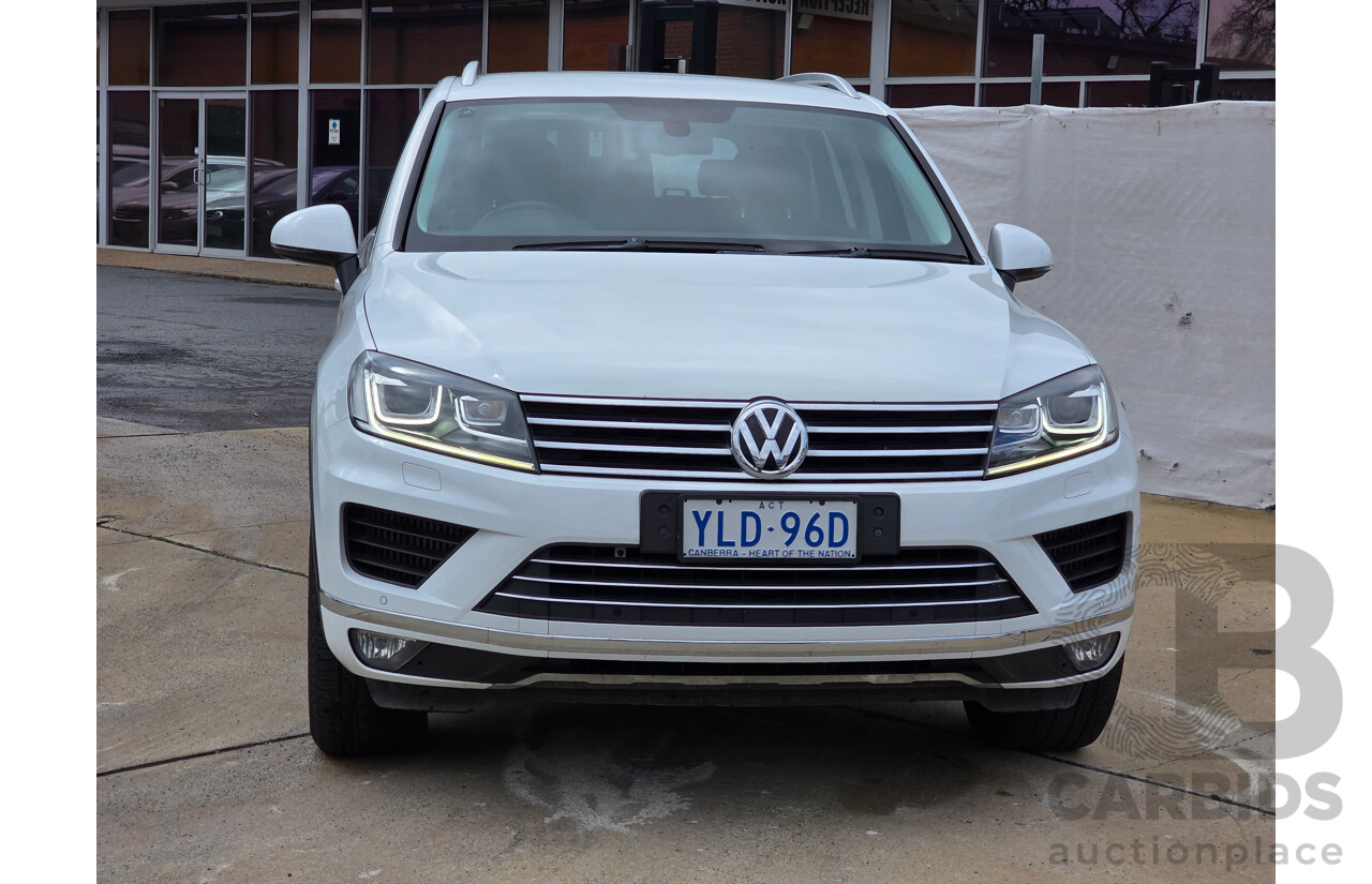 03/2016 Volkswagen Touareg 150 TDI (AWD) 7P MY16 4D Wagon White 3.0L