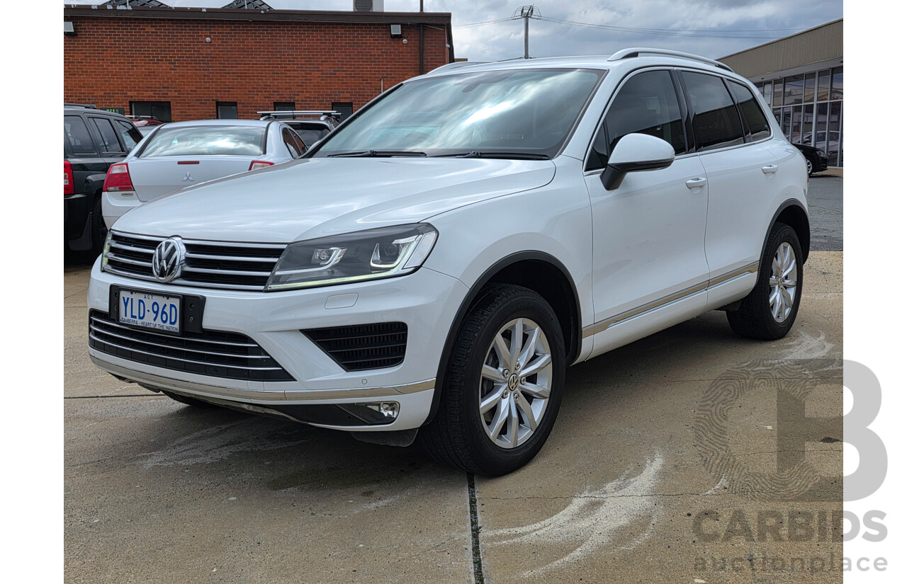 03/2016 Volkswagen Touareg 150 TDI (AWD) 7P MY16 4D Wagon White 3.0L