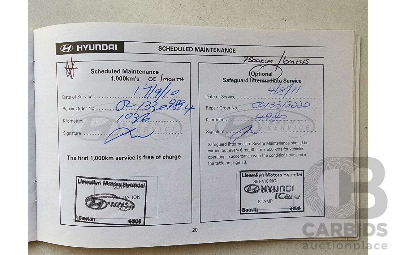 8/2010 Hyundai i30 SLX 1.6 CRDi FD MY10 5d Hatchback White 1.6L