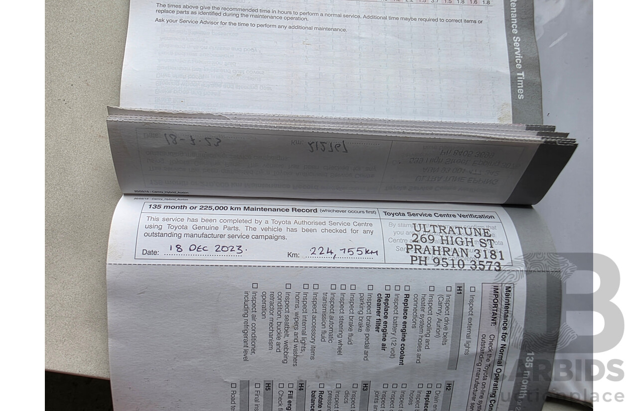 11/2015 Toyota Camry Altise ASV50R 4D Sedan Grey 2.5L