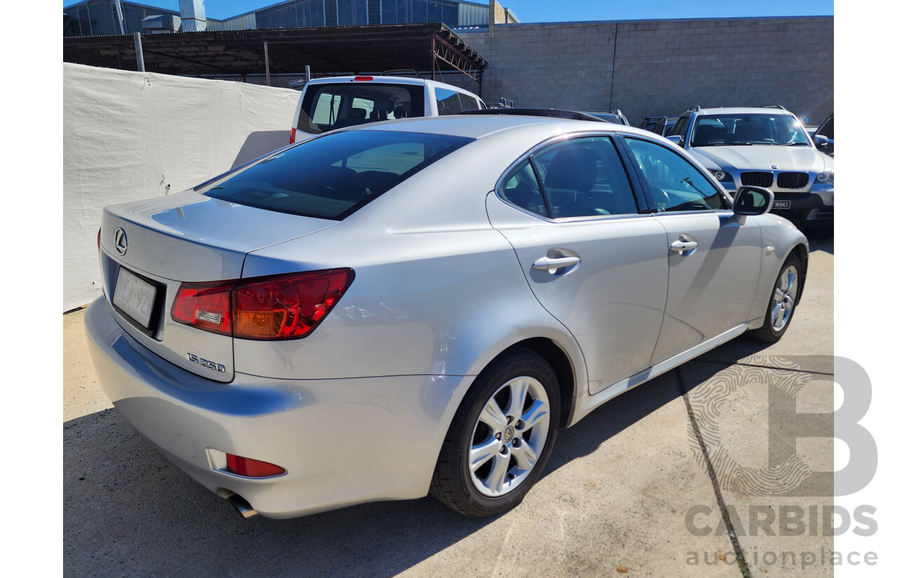 5/2006 Lexus Is250 Prestige GSE20R 4d Sedan Silver 2.5L
