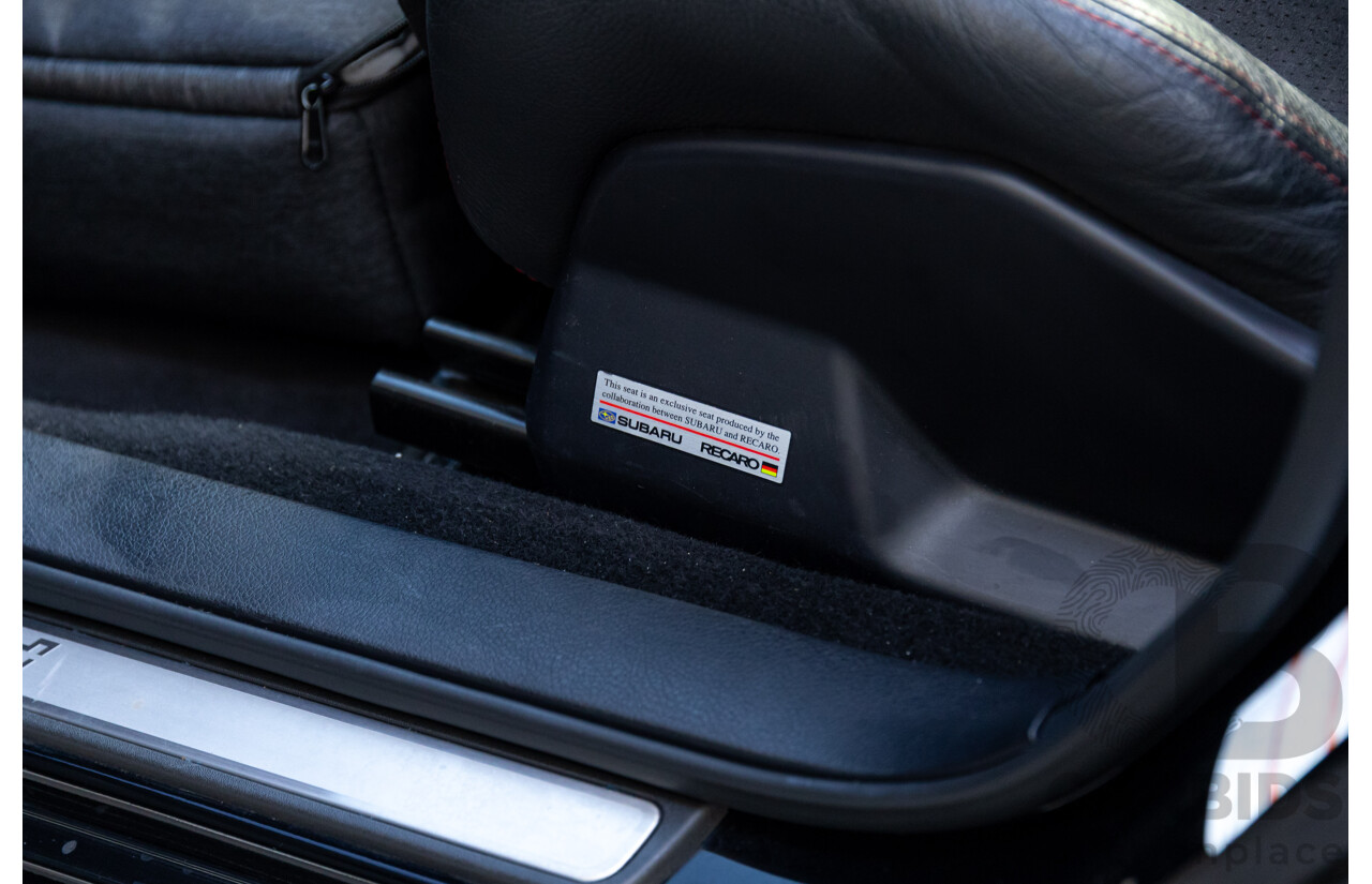 7/2012 Subaru WRX STi Spec R MY12 4d Sedan Obsidian Black Turbo 2.5L