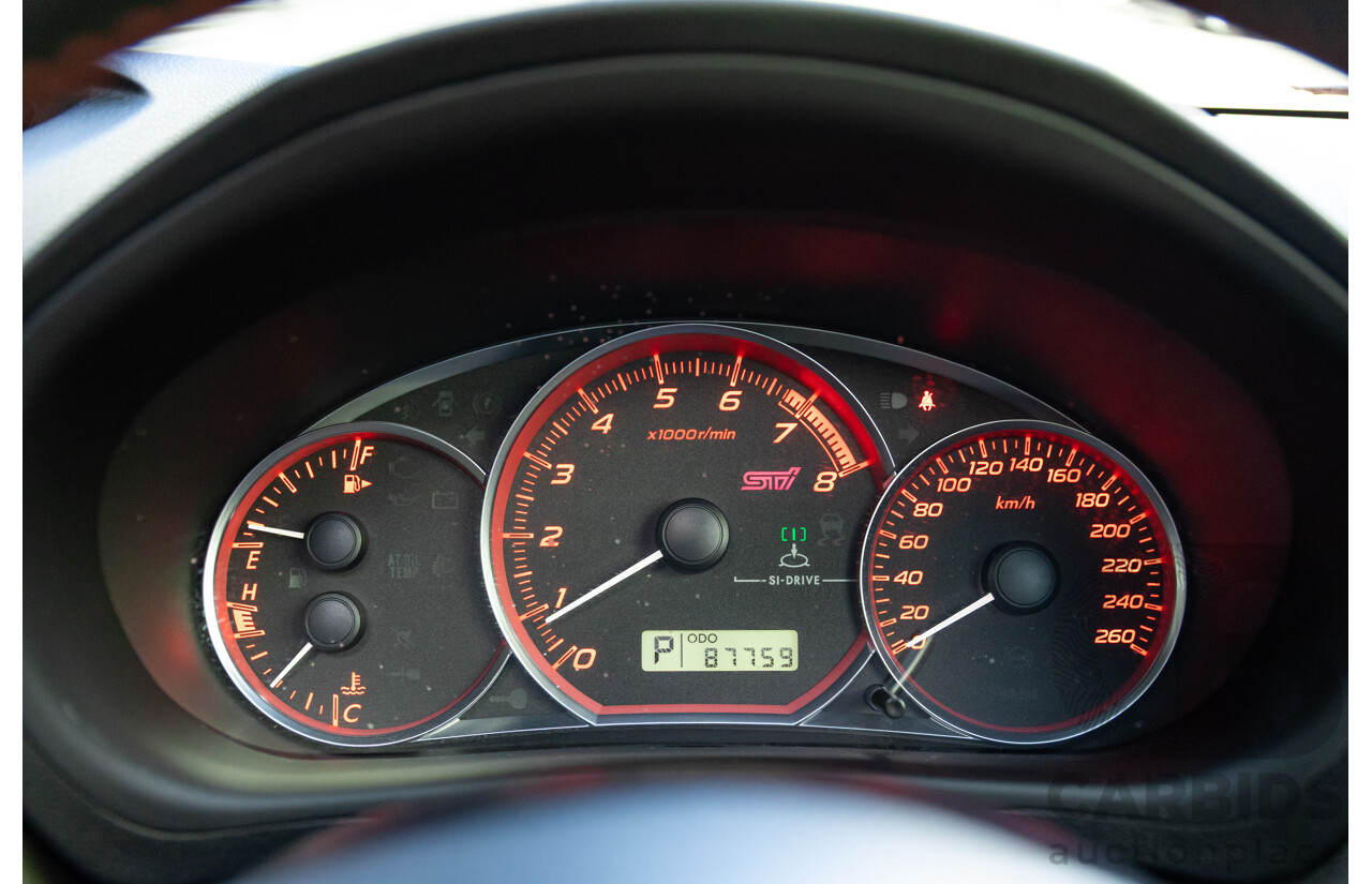 7/2012 Subaru WRX STi Spec R MY12 4d Sedan Obsidian Black Turbo 2.5L